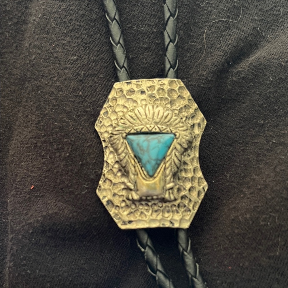 Vintage Turquoise Bolo Tie - Picture 3 of 7